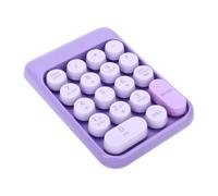 XUMIUZIY Pavé Numérique sans Fil, pavé Numérique 2,4 G/Bluetooth avec Touches à Points Concaves, Mini Clavier de comptabilité Financière 18 Touches pour Ordinateur Porta (Purple)
