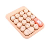 XUMIUZIY Pavé Numérique sans Fil, pavé Numérique 2,4 G/Bluetooth avec Touches à Points Concaves, Mini Clavier de comptabilité Financière 18 Touches pour Ordinateur Porta (Couleur du thé au Lait)