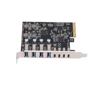 XUMIUZIY PCIE to USB 3.2 GEN 2 Carte, 8 Ports avec 4 Types C et 4 Tapez Une Bande Passante de 10 Gbit/S, pour Le PC de Bureau Winos MacOS