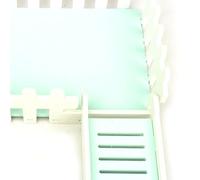 XUMIUZIY Plate-Forme de Hamster Lavable, Facile à Installer, Plate-Forme Coulissante en PVC pour Maison de Hamster, pour Ours Dorés Nains, Planeurs à Sucre (Fond Vert Menthe)