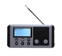 XUMIUZIY Radio d'urgence de 10000mah Hand Crank, Radio Solaire Portable avec Bande Complète, IPX6 Proof, Affichage LCD COG, fonctionnalité SOS Immédiate, pour Les Urgences Extérieures (Grey)
