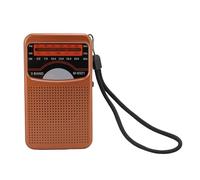 XUMIUZIY Radio Portable AM FM, Radio de Poche Rétro Rechargeable avec Longe de Cric Casque 3,5 Mm, Haut-Parleur Magnétique intégré, Batterie de 500 MAh, pour la Marche Extérieure (Couleur dorée)