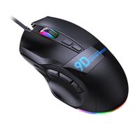 XUMIUZIY Souris de Jeu RVB avec 7 Effets D'éclairage, Souris D'ordinateur Filaire 12 000 DPI, 9 Boutons Programmables, 20 Profils Macro Intégrés, Conception Ergonomique pour Les Jeux sur PC