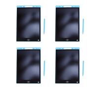 XUMIUZIY Tablette D'écriture LCD 4 Pièces de 12 Pouces, Bloc de Dessin électronique coloré Effaçable éducatif Réutilisable pour Les Cadeaux de Fête, L'école à la Maison, Les (Blue)