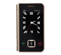 XUMIUZIY Téléphone à Double écran, Téléphone Portable Pliable avec Radio FM de Grandes Touches et Son Inhanced, Interface Multi-Langues, Caméra Intégrée, Lampe de Poche LED et Lecture (Gold)