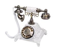 XUMIUZIY Téléphone de Livre d'or Audio, Message Vocal personnalisé par Téléphone Vintage avec Une capacité 32 G pour l'anniversaire de l'anniversaire de la Fête de Mariage (White)