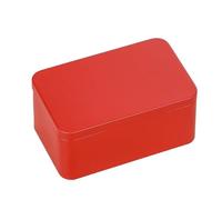 XUMKFJRE 1 bocal carré en métal scellé, boîte de rangement for thé, bonbons, biscuits, emballage alimentaire, bocaux for cadeaux de fête(Red)