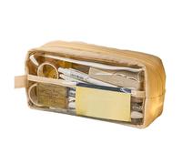 XUMKFJRE 1 Trousse de Papeterie Transparente créative Grande capacité, beauté, Rangement Portable for cosmétiques, for Bureau pour l'école, Le collège et Le Bureau(Yellow)