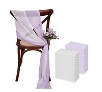 XUMKFJRE 24 Pcs 17x275cm Chiffon Chair Sashes 12 Set Sash Wedding Covers Ribbon Party Aisle Decor pour fête de Mariage, réception, Banquet(11)