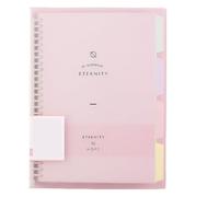 XUMKFJRE Binder A4/B5/A5 Loose Leaf Spiral Paper Diary Removable Simple Thickened Coil Shell Notebook(Pink,A5)