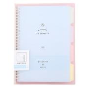 XUMKFJRE Binder A4/B5/A5 Loose Leaf Spiral Paper Diary Removable Simple Thickened Coil Shell Notebook(Blue,A4)