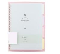 XUMKFJRE Binder A4/B5/A5 Loose Leaf Spiral Paper Diary Removable Simple Thickened Coil Shell Notebook(Green,A5)