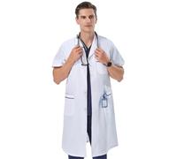 XUMKFJRE Blouse de Laboratoire Blanche Bon marché for Femmes, Hommes, étudiants, Chimie, Professionnels de la santé, infirmières, Manches Longues, Robe de Travail for médecins(Color7,L)
