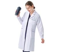 XUMKFJRE Blouse de Laboratoire Blanche Bon marché for Femmes, Hommes, étudiants, Chimie, Professionnels de la santé, infirmières, Manches Longues, Robe de Travail for médecins(Color6,L)