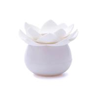 XUMKFJRE Boîte de rangement for cotons-tiges avec couvercle, porte-cure-dents, organiseur en forme de lotus, accessoires de salle de bain(White S No Lid)