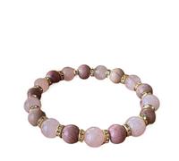 XUMKFJRE Bracelet en cristal Bracelet de perles en pierre cristal for hommes et femmes, 8mm, porte-bonheur, amour, richesse, énergie, bijoux, cadeaux fête d'anniversaire pour femmes