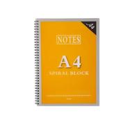 XUMKFJRE Cahier à spirales de 68 feuilles avec couverture en plastique Formats A4/A5 Pages lignées Pour la maison et le bureau(Yellow-A4)