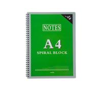 XUMKFJRE Cahier à spirales de 68 feuilles avec couverture en plastique Formats A4/A5 Pages lignées Pour la maison et le bureau(Green-A4)