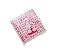 XUMKFJRE Carnet de notes étanche en PVC, 80 feuilles, joli classeur à 6 anneaux, joli Scrapbook, Journal intime(Pink Bunny)