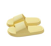 XUMKFJRE Chaussons épais à plateforme et semelle souple en EVA, tongs d'été for la plage, antidérapantes, for salle de bain maison(Yellow,36-37)