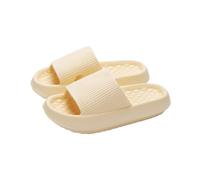 XUMKFJRE Chaussons épais à plateforme for femmes, semelle souple, coussin d'oreiller, sandales de plage d'été, antidérapantes, for la salle bain et maison(Yellow,40-41)