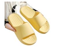 XUMKFJRE Chaussons Souples For Couples, Pantoufles D'été For Femmes, Chaussures À Semelle Épaisse, Sandales De Plage, Tongs For Hommes, Douche(Yellow,42-43)