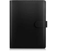 XUMKFJRE Classeur de Budget A5/A6, couverture de carnet de notes, manuel à feuilles mobiles en PU, classeur à 6 trous, couverture en papier for Agenda(White,A5)