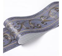 XUMKFJRE Frise Murale Adhesive 10 CM PVC Étanche Taille Ligne Bois Marbre Auto-Adhésif Plinthe Papier Peint Salon Décor Vinyle Bordure Mur Coin Bâton pour décoration(30)