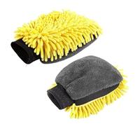 XUMKFJRE Gants de Lavage Auto en Microfibre à Motif Flocon Neige (1/3 pièces), épais, Double Face, Anti-Rayures pour Nettoyer et Sécher Les Voitures(1pcs Yellow)
