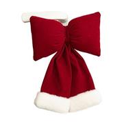 XUMKFJRE Grandes sphères de Noël Arcs en Velours Rouge, décor d’Arbre, intérieur, extérieur, décorations Porte Vacances, fête décorative à la Maison(Bow-M)