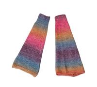 XUMKFJRE Guêtres D'hiver Pour Femmes 1 Pair Women Retro Rainbow Gradient Pattern Leg Cover, Flared Slouch Knee High Knitted Warmers, Women's Stockings & Hosiery