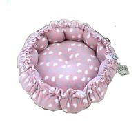 XUMKFJRE Lit Chien Coussin Double Usage Creative Soft Warm Nest for Chats et Chiots, avec Cordon de Serrage, idéal for Un lit Ajustable. pour Animaux Domestiques(Pink Heart,55cm)