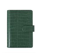 XUMKFJRE Loose-leaf Notebook Cover Stationery Hand Ledger Notebook Planner PU Leather Case For Noteook Binder Journal Binder(Green,A6)