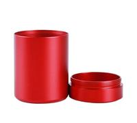 XUMKFJRE Mini boîte à thé en métal, en acier inoxydable, portable, scellée, résistante à l'humidité, couleur unie, for le stockage des aliments et des noix(Red)