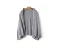 XUMKFJRE Poncho Femme Laine Femmes tricoté châle écharpe Doux Chaud Tricots Cardigan Cape enveloppes épaule Cou protéger Pashmina Foulards Double Usage(Gray)