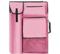 XUMKFJRE Portfolio d'art 18 x 24, avec Sac à Dos et fourre-Tout, Format Moyen(Bright Pink)