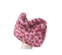 XUMKFJRE Sac fourre-tout en peluche Sacs fourre-tout en peluche à imprimé léopard for femmes, petits sacs main motif zèbre sous les aisselles pour le Shopping(Color 02)