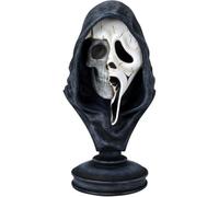 XUMKFJRE Statue De Buste De Squelette Ghost Face pour Halloween | Statue de buste de squelette de visage fantôme d'Halloween Sculpture de crâne effrayant multicolore