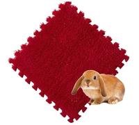 XUMKFJRE Tapis Cochon d'Inde Tapis de literie imperméable et antidérapant, Petits Articles for Animaux Compagnie, Lapin, très Absorbant, Tapis Pipi for, 4/10 pièces pour Animaux Compagnie(Red,10Pcs)