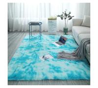 XUMKFJRE Tapis De Chambre Grands Tapis for Salon Moderne, de à Cheveux Longs dans la Chambre Coucher, décoration en Fourrure, Chevet Moelleux(Sky Blue,120x200cm)