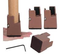 Xummi Lot de 4 rehausseurs de meubles de 5 cm/10 cm de hauteur, pour pieds de meubles jusqu'à 50 mm, support de 5000 lb, rehausseurs de meubles pour lit, table, chaise (marron, 5 cm de hauteur, pour