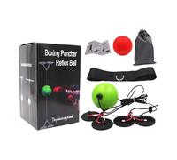 Xummpxuk Bandeau de balle de boxe, balles d'entraînement de réaction de boxe - Ensemble de balles de réflexe de boxe sans perçage pour améliorer la vitesse, coordination œil-main pour hommes, enfants
