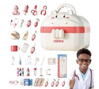 Xummpxuk Ensemble de docteur pour tout-petits - Équipement de médecin, kit de simulation pour tout-petits avec boîte de rangement pour l'apprentissage précoce