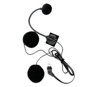 Xummpxuk Microphone pour casque de moto, casque de communication avec microphone pour casque, système audio antibruit, 10 broches, étanche, pour femmes, hommes, adolescents, adultes, cyclisme