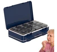 Xummpxuk Pilulier - Conteneur de voyage portable - Pilulier grand format 7 jours par semaine pour suppléments d'huile de poisson