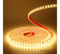 XUNATA 230V Ruban Led Autocollant (Redresseur avec IC), Lumière au LED IP65 étanche 2835 Bandeau flexible Ruban LED Light Strip pour Escalier, Chambre, Noël, Fête, etc (Blanc chaud, 3M)