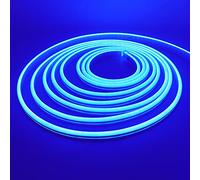 XUNATA 5M LED Lumière au néon, 12V 2835 120leds / m imperméable à l'eau flexible LED Light Strip au néon avec, pour Chambre, Noël, Fête (Bleu)