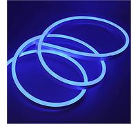 XUNATA Bleu Lumière au néon LED, 220V 2835 120leds / m imperméable à l'eau flexible LED Light Strip au néon avec, pour Chambre, Noël, Fête, etc (Bleu, 12M)