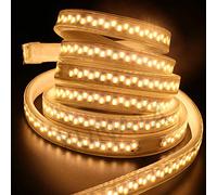 XUNATA Dimmable Ruban à LED, 220V SMD 5630 Ruban LED 180 led/m Très Lumineux IP65 Etanche Bande Strip (Blanc chaud, 2M)