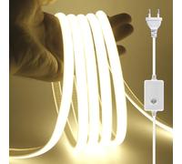 XUNATA Dimmable Ruban LED COB, 220V 288 LEDs/m Flexible Led Bande Neon Bandeau, Étanche IP65 LED Bande Lumineuse pour Escalier, Chambre, Noël, Fête, etc (Blanc naturel,25M)